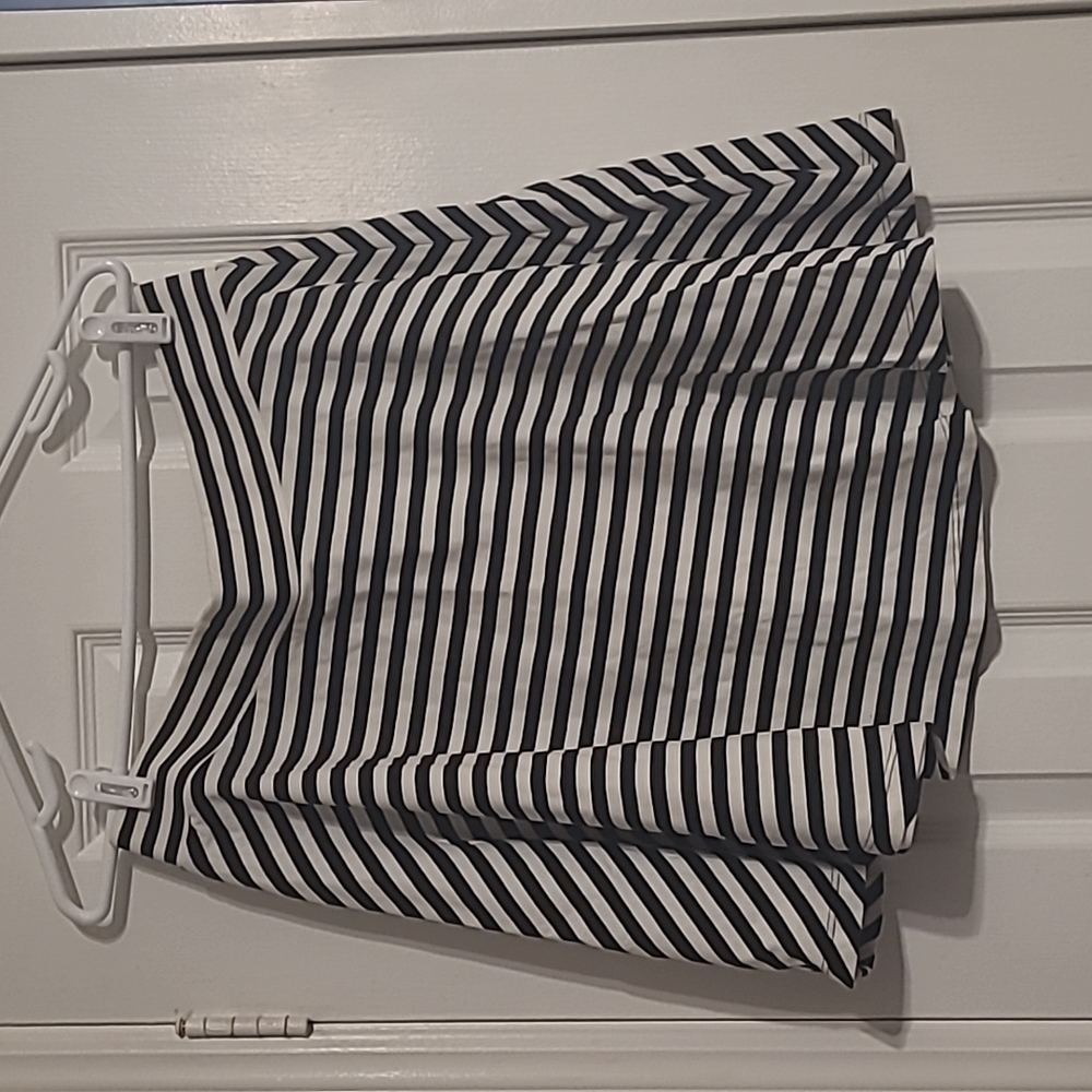 H&M Black and White Stripped Skater Skirt